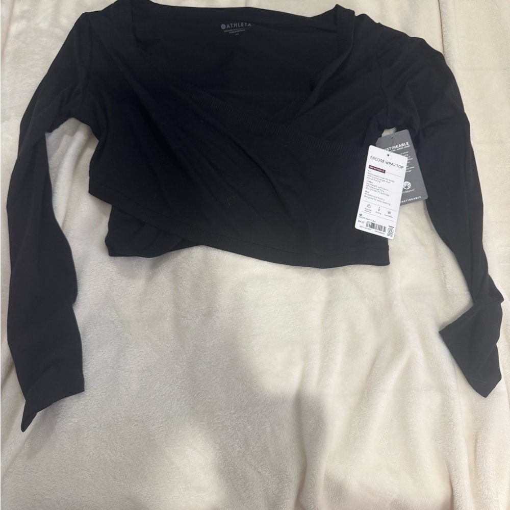 Athleta Black Long Sleeve Blouse